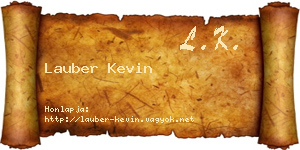 Lauber Kevin névjegykártya