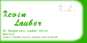 kevin lauber business card